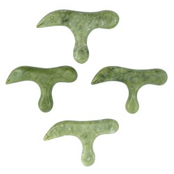Jadeitowy przyrząd do scrapingu - gua sha - Czapla
