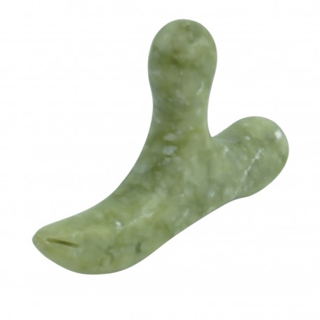 Jadeitowy przyrząd do scrapingu - gua sha - Czapla