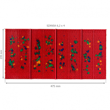 Aplikator wieloigłowy Lyapko - mata 235 x 475 mm - "Szansa" - 6,2 x 4