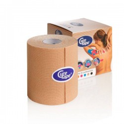 Cure Tape - taśma do kinesiotapingu - 7,5 cm x 5 m - tejp beżowy