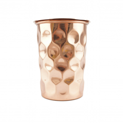 Miedziana szklanka diamentowa do oczyszczania wody - 350 ml - Sattva