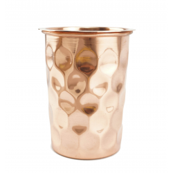 Miedziana szklanka diamentowa do oczyszczania wody - 350 ml - Sattva