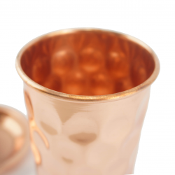 Miedziana szklanka diamentowa do oczyszczania wody - 350 ml - Sattva