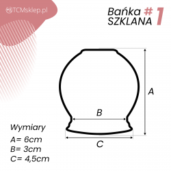 Bańka chińska szklana ogniowa – rozmiar 1 (⌀ 3 cm)