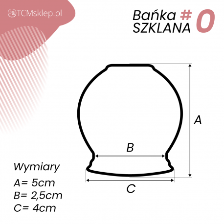 Bańka chińska szklana ogniowa – rozmiar 0 (⌀ 2,5 cm)