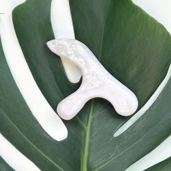 Jadeitowy przyrząd do scrapingu - gua sha - Czapla