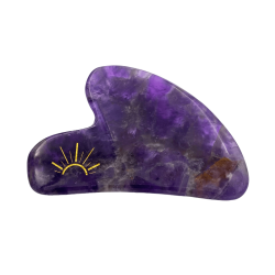 Kamień Gua Sha z ametystu - Muszla - Wschód