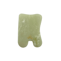 Kamień Gua Sha z jadeitu do masażu twarzy - Wschód - prostokąt 7 cm